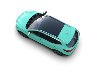 modern araba beyaz arkaplanda izole edildi