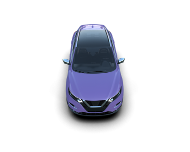 Mavi araba arka planda izole edilmiş. 3d oluşturma