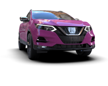 Modern araba beyazda izole edilmiş. 3D görüntüleme - illüstrasyon