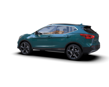 Beyaz arka planda modern bir araba. 3d oluşturma