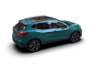 Arka planda modern bir araba. 3d oluşturma