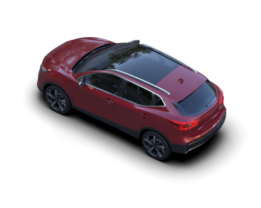 Siyah arka planı olan kırmızı lüks bir araba. 3d oluşturma.