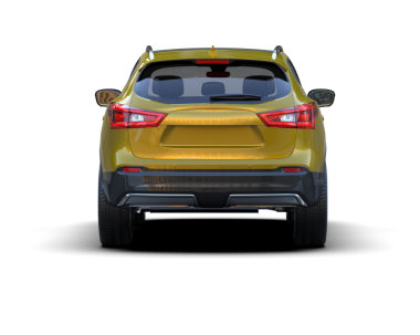 Beyaz arka planda modern bir araba. arka - yan