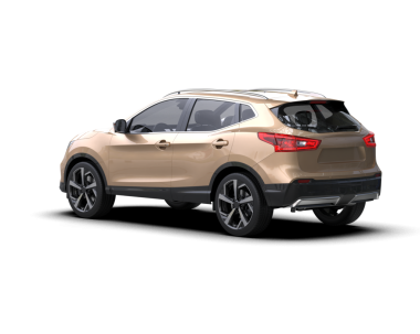 Beyaz arka planda gölgeli modern bir araba. 3d oluşturma