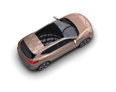 Modern araba beyaz arka planda izole edilmiş. 3 boyutlu - 3 boyutlu.
