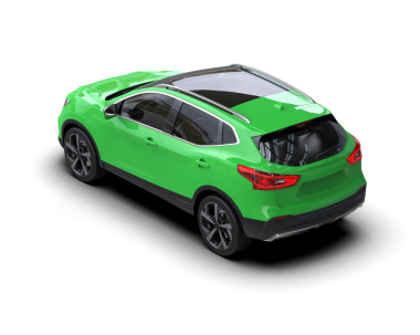 arkaplandaki araba, 3 boyutlu illüstrasyon,