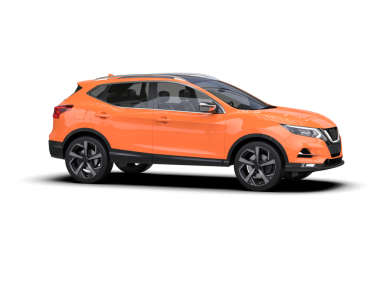 beyaz arka planda modern kompakt araba