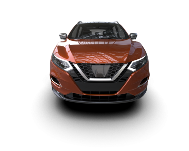 Siyah arka planda izole edilmiş modern bir arabanın 3 boyutlu görüntüsü