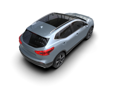 Siyah arka planda bir araba. 3d oluşturma