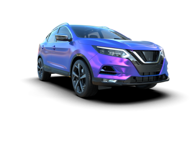 Modern araba arka planda izole edilmiş. 3D görüntüleme - illüstrasyon