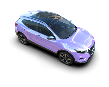 SUV beyaz arka planda izole edildi. 3d oluşturma