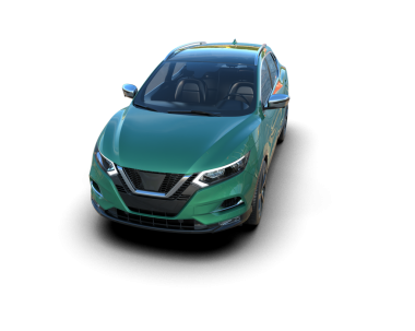 beyaz arka planda modern yeşil spor araba 3 boyutlu görüntüleme