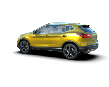 Beyaz arka planda sarı lüks modern araba, 3 boyutlu.