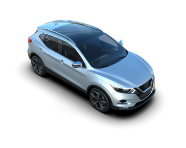 Beyaz arka planda bir araba. 3d oluşturma