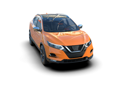 Beyaz arka planda yansıması olan modern bir cip. 3d oluşturma