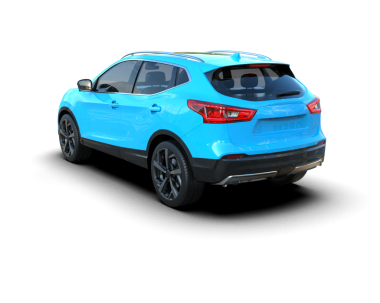 Beyaz arka planda modern bir araba. 3d oluşturma.