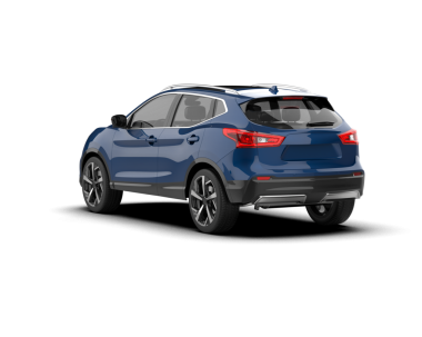 Modern araba arka planda izole edilmiş. 3d oluşturma