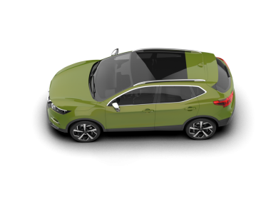 Yeşil araba. 3d illüstrasyon