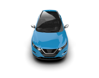 Beyaz arka planda mavi araba. 3 Boyutlu Hazırlama