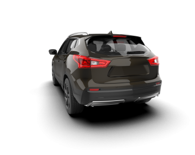 Siyah arazi aracı arka planda izole edilmiş. 3d oluşturma.