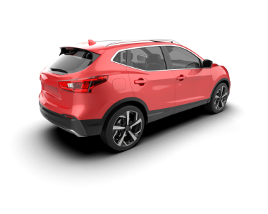 Modern SUV arabası beyaz arka planda izole edildi. 3 boyutlu görüntüleme - 3 boyutlu.