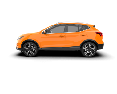 Gerçekçi bir SUV arabası. Ön manzara. 3D görüntüleme - illüstrasyon