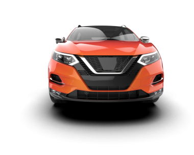 modern araba beyaz arka planda izole edildi. 3 boyutlu çizim - illüstrasyon