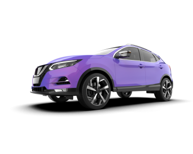 Modern araba arka planda izole edilmiş. 3D görüntüleme - illüstrasyon