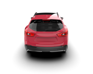 kırmızı araba beyaz arkaplanda izole edildi