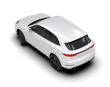 Beyaz, modern cip. Araba beyaz arka planda izole edilmiş. 3d oluşturma