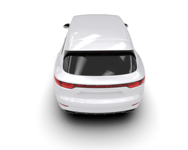 Beyaz arka planda bir araba. araba.