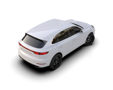 Stüdyoda izole edilmiş, daha az elektrikli bir arabanın 3 boyutlu görüntüsü.