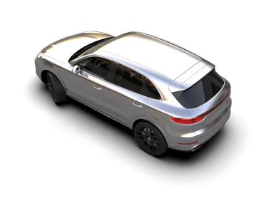 beyaz arka planda modern araba 3 boyutlu görüntüleme