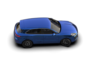 mavi modern SUV arabası gri arka planda izole edildi