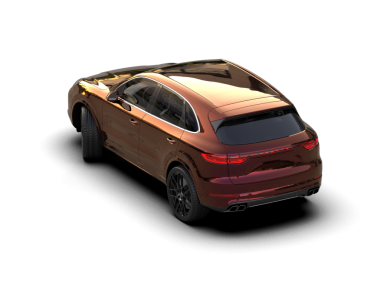 Beyaz arka planda modern bir cip. 3d oluşturma