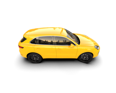 Modern araba arka planda izole edilmiş. Yüksek çözünürlük 3d illüstrasyon