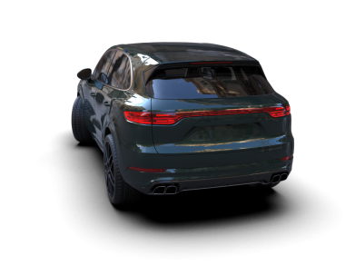 Siyah arkaplanda 3 boyutlu SUV çizimi