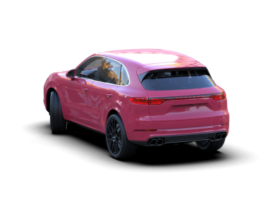 modern araba beyaz arka planda izole edildi. 3 boyutlu görüntüleme