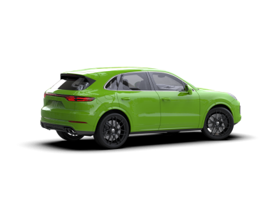 yeşil modern araba - ön taraf - beyaz arkaplanda görünüm - izole