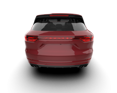 Gri arka planda modern araba, 3 boyutlu çizim.