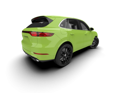 beyaz arkaplanda izole edilmiş gerçekçi modern araba, vektör illüstrasyonu