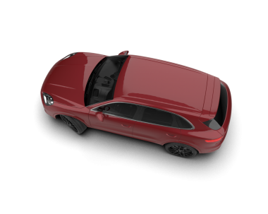 Beyaz arka planda kırmızı araba. İzole. 3d oluşturma