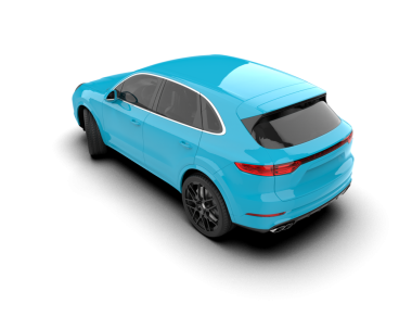 Stüdyo ortamında daha az genel bir konsept arabanın 3 boyutlu çizimi