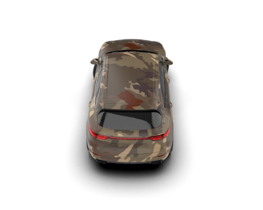 araba beyaz arkaplanda izole edildi. 3d görüntüleme - illüstrasyon