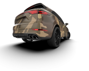 SUV beyaz arkaplanda izole edildi