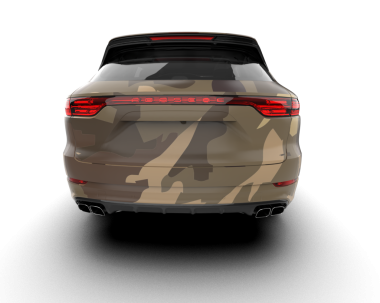 Modern SUV beyaz arka planda izole edildi. 3d oluşturma