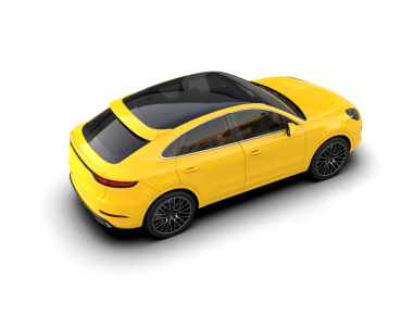 Beyaz arka planı olan lüks bir araba.