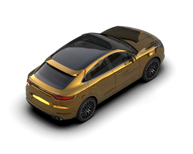 modern lüks araba siyah arka planda kırpma yolu ile izole edildi - 3 boyutlu render