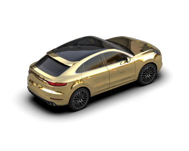 Siyah arka planda modern lüks bir araba. 3d illüstrasyon