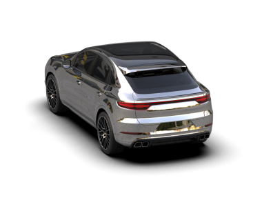 Modern araba arka planda izole edilmiş. 3D görüntüleme - illüstrasyon